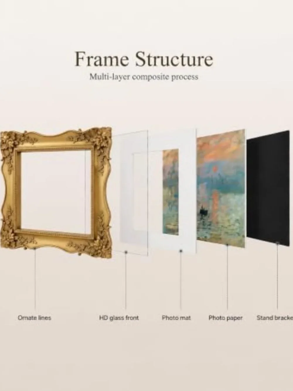 Vintage Ornate Gold 8x10 Picture Frame - Antique Style Home Decor Display